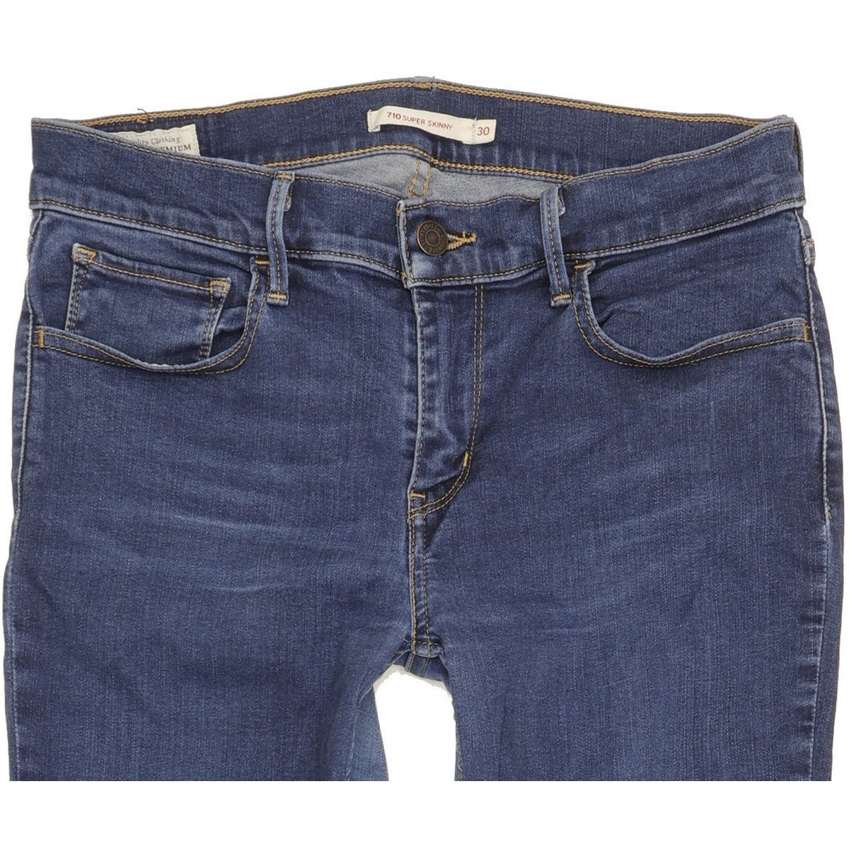 Levi's 710 Super Women Blue Skinny Slim Stretch Jeans W30 L32