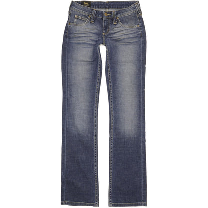 Lee Jinx Women Blue Straight Slim Stretch Jeans W28 L35