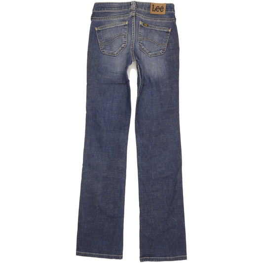 Lee Jinx Women Blue Straight Slim Stretch Jeans W28 L35
