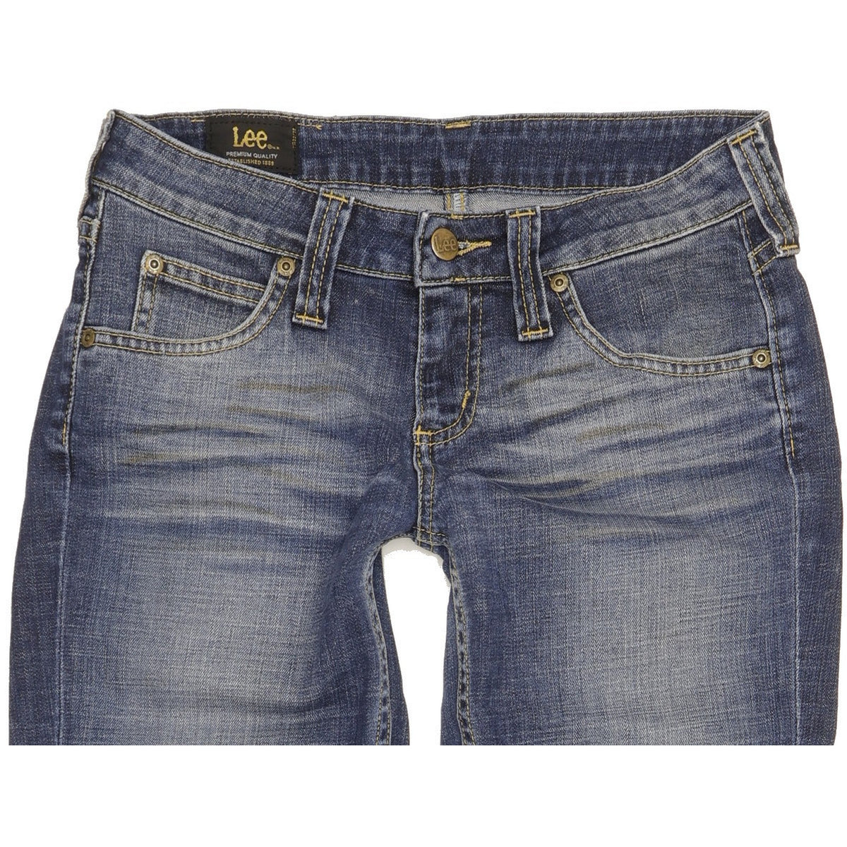Lee Jinx Women Blue Straight Slim Stretch Jeans W28 L35