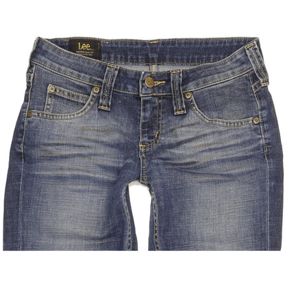 Lee Jinx Women Blue Straight Slim Stretch Jeans W28 L35