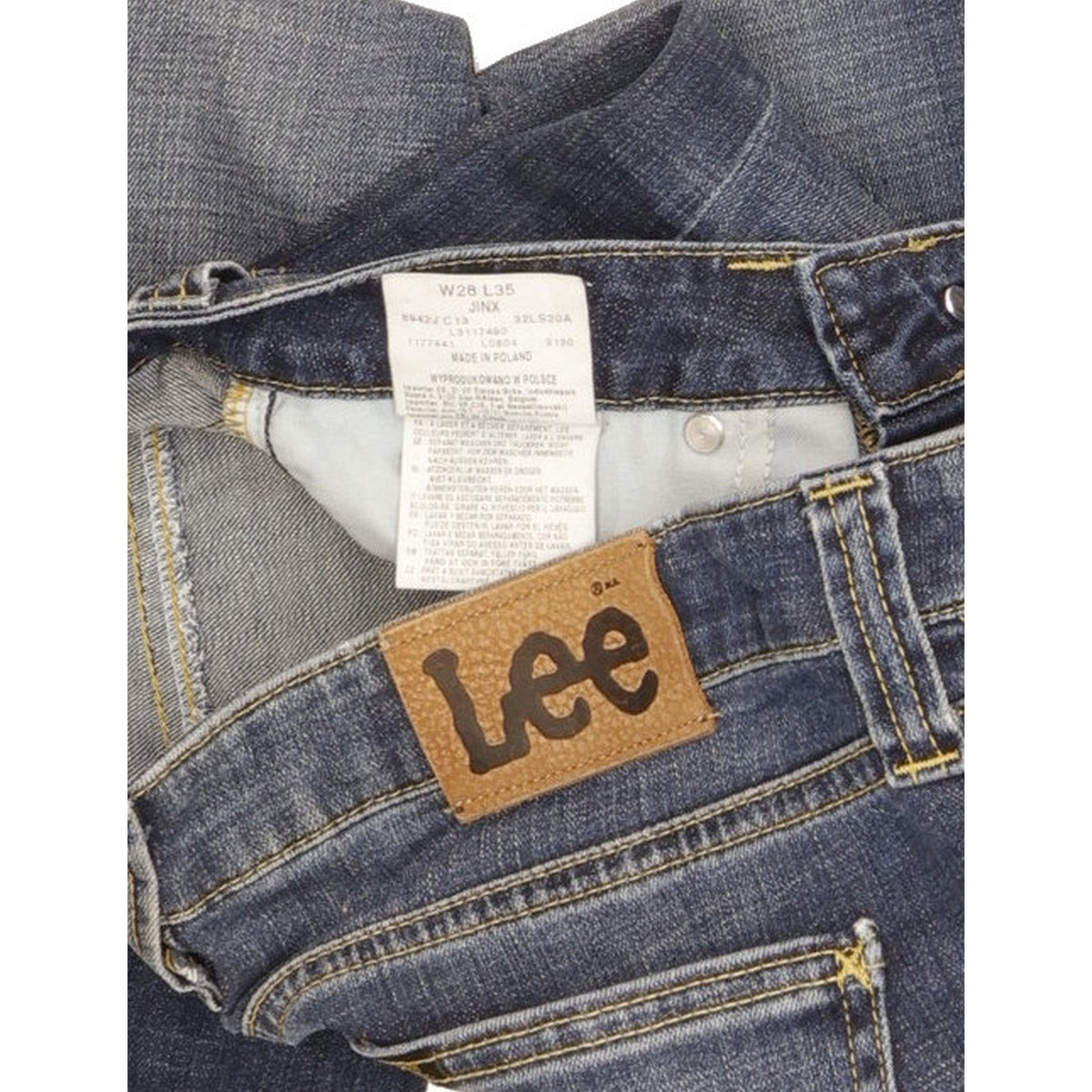 Lee Jinx Women Blue Straight Slim Stretch Jeans W28 L35