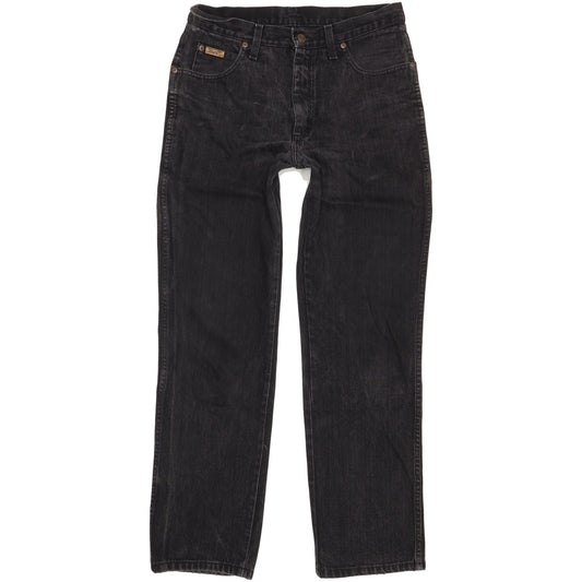 Wrangler Men Black Straight Regular Jeans W32 L32