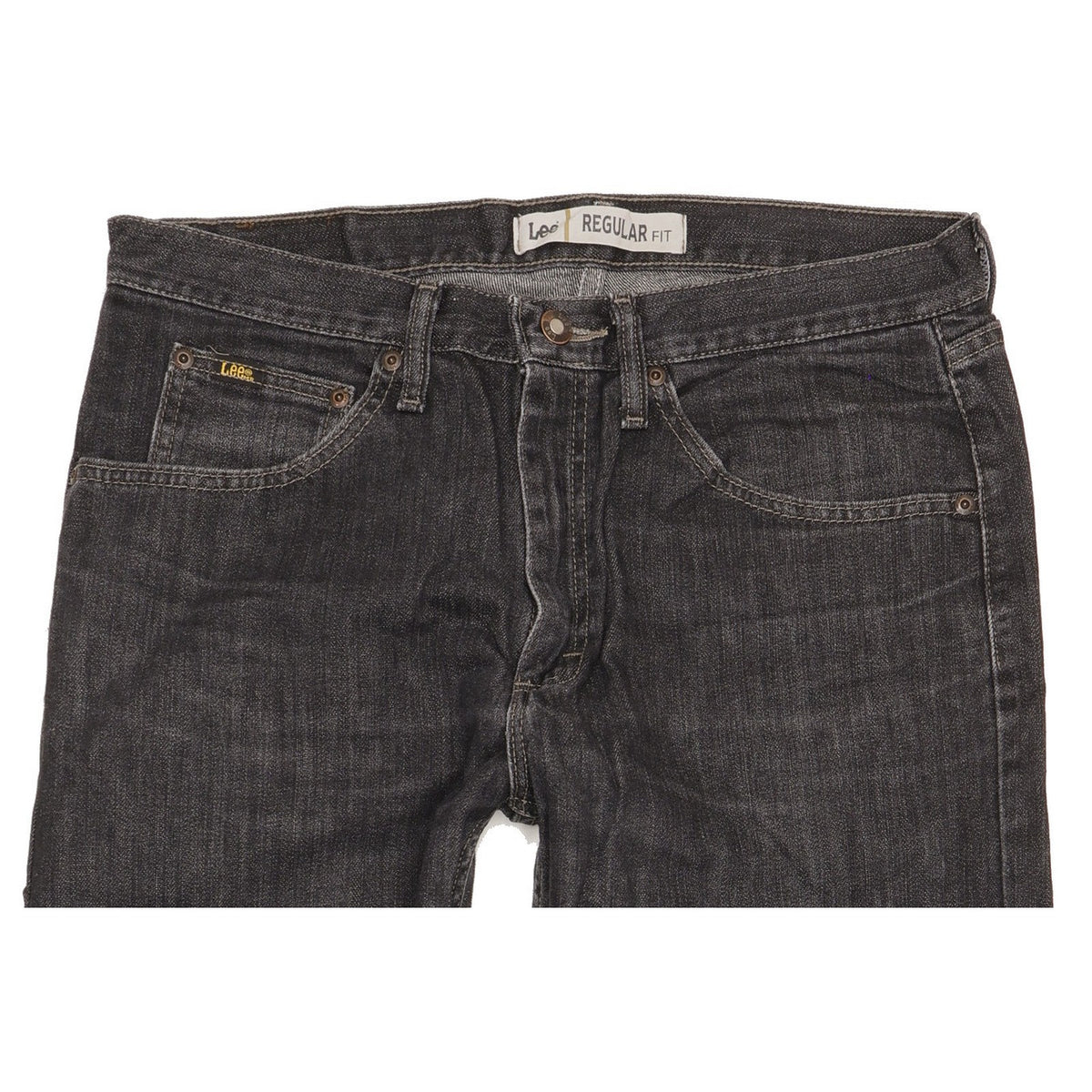 Lee Men Black Straight Regular Jeans W33 L30
