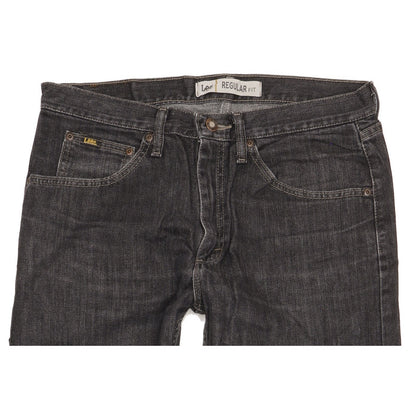 Lee Men Black Straight Regular Jeans W33 L30