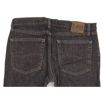 Lee Men Black Straight Regular Jeans W33 L30