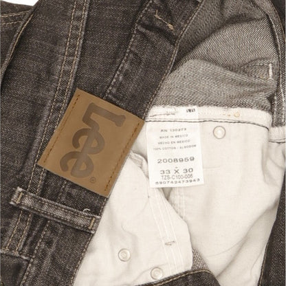 Lee Men Black Straight Regular Jeans W33 L30