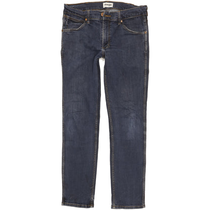 Wrangler Greensboro Men Blue Straight Regular Stretch Jeans W32 L32