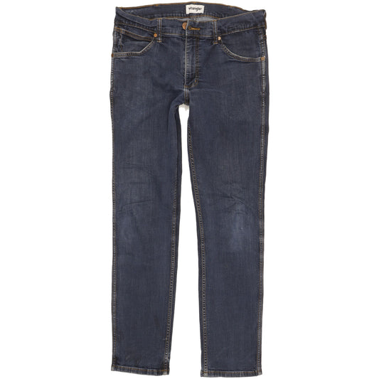 Wrangler Greensboro Men Blue Straight Regular Stretch Jeans W32 L32
