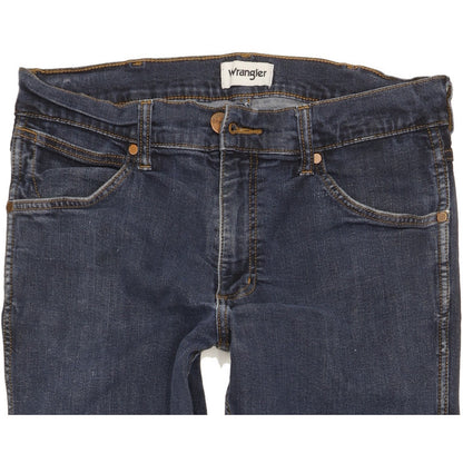Wrangler Greensboro Men Blue Straight Regular Stretch Jeans W32 L32
