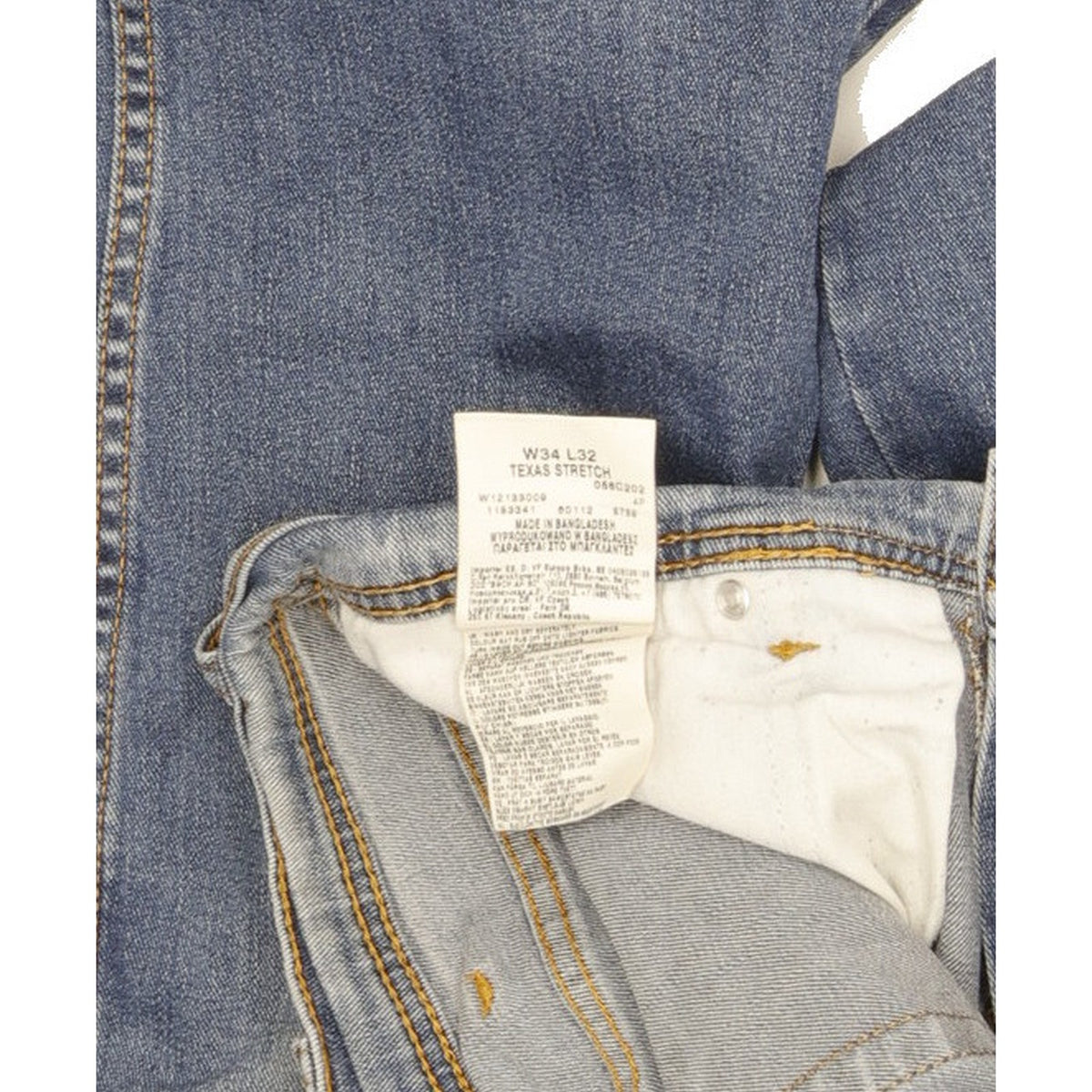 Wrangler Texas Men Blue Straight Regular Stretch Jeans W34 L31