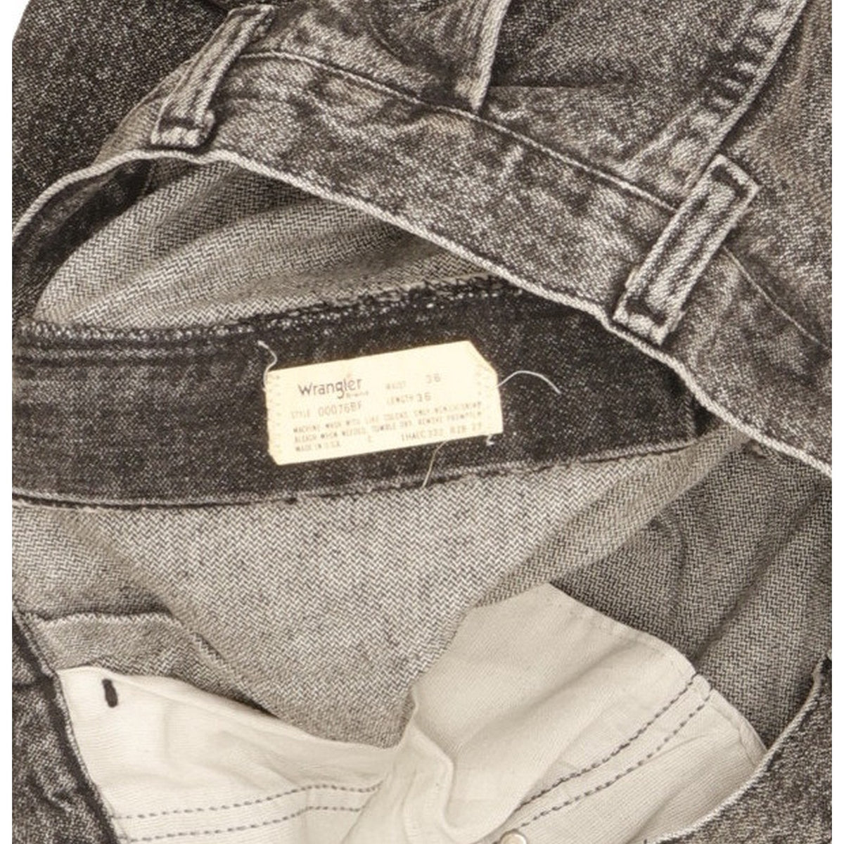 Wrangler Men Grey Straight Loose Jeans W36 L28