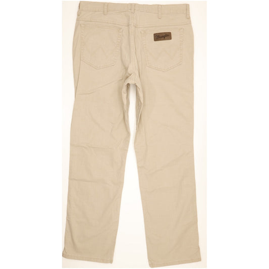 Wrangler Texas Men Beige Straight Regular Stretch Jeans W38 L31