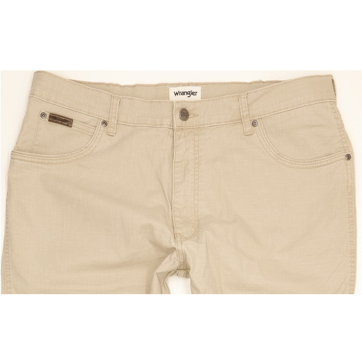 Wrangler Texas Men Beige Straight Regular Stretch Jeans W38 L31