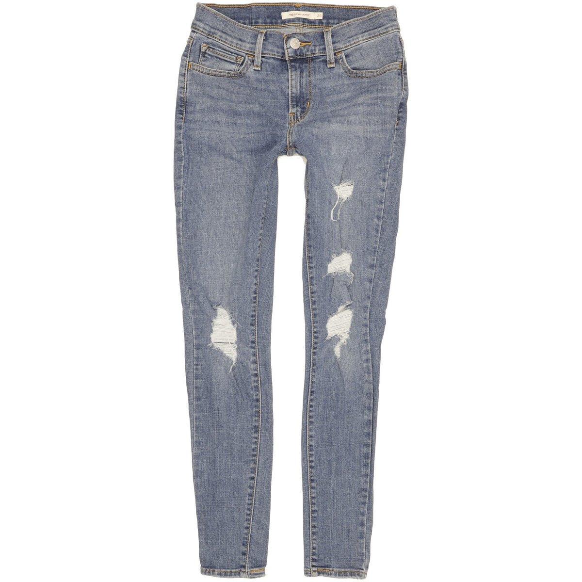 Levi's 710 Super Women Blue Skinny Slim Stretch Jeans W25 L28