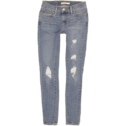 Levi's 710 Super Women Blue Skinny Slim Stretch Jeans W25 L28