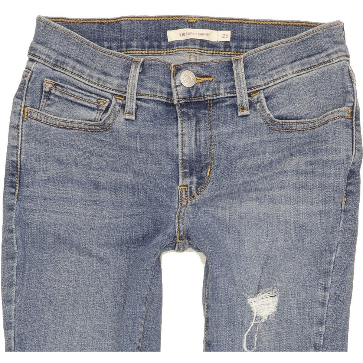 Levi's 710 Super Women Blue Skinny Slim Stretch Jeans W25 L28