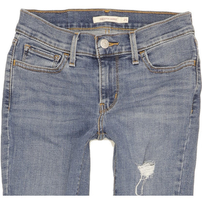 Levi's 710 Super Women Blue Skinny Slim Stretch Jeans W25 L28