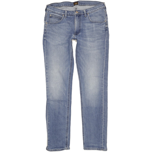 Lee Daren Men Blue Straight Slim Stretch Jeans W34 L34