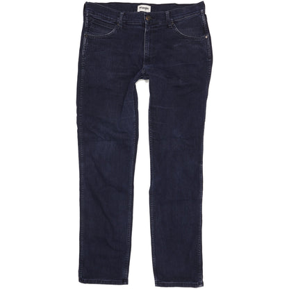 Wrangler Greensboro Men Blue Straight Regular Stretch Jeans W34 L32