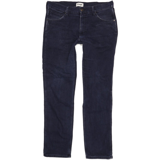 Wrangler Greensboro Men Blue Straight Regular Stretch Jeans W34 L32