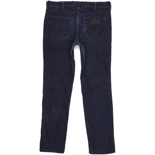Wrangler Greensboro Men Blue Straight Regular Stretch Jeans W34 L32