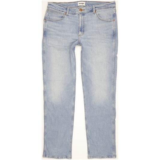 Wrangler Greensboro Men Blue Straight Regular Stretch Jeans W36 L32