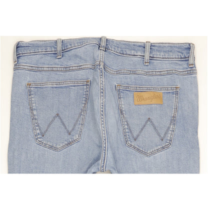 Wrangler Greensboro Men Blue Straight Regular Stretch Jeans W36 L32