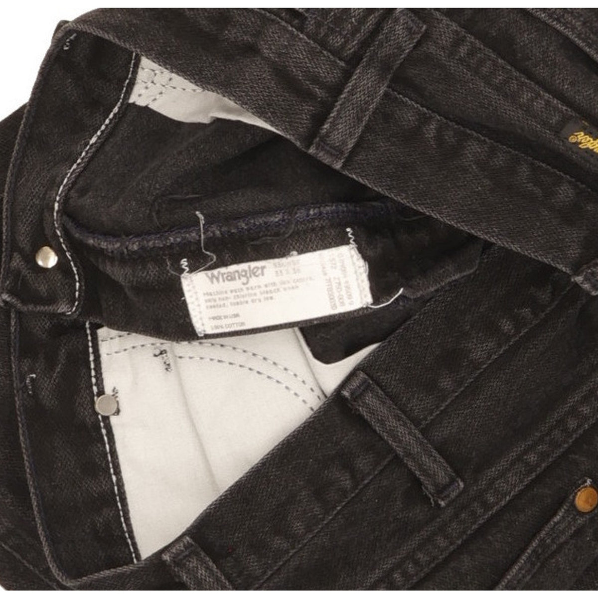 Wrangler Men Black Straight Regular Jeans W33 L35