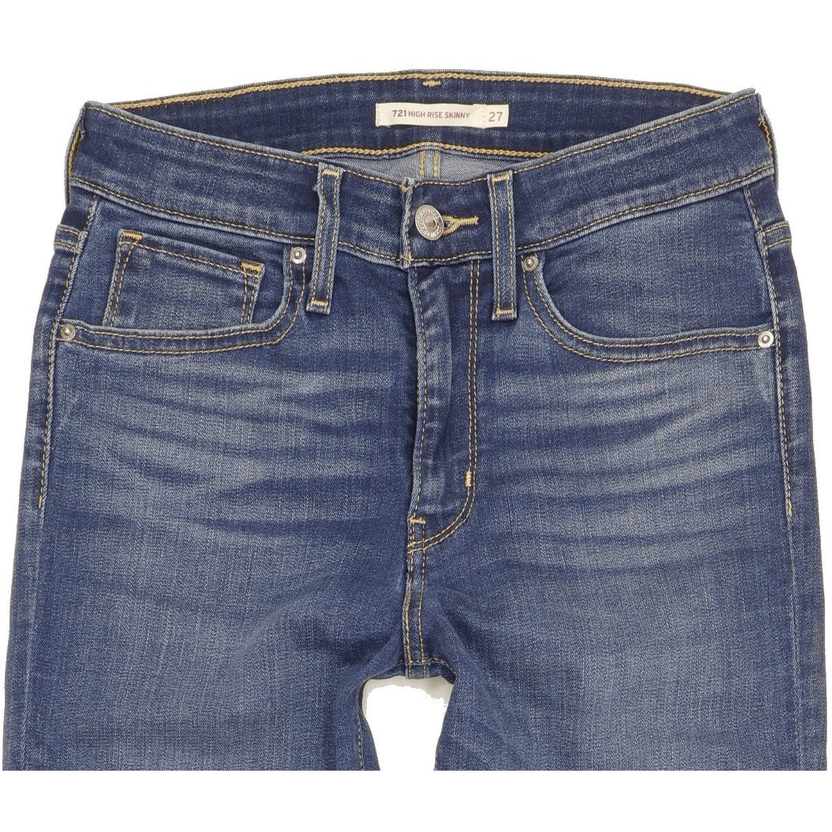 Levi's 721 Women Blue Skinny Slim Stretch Jeans W27 L31