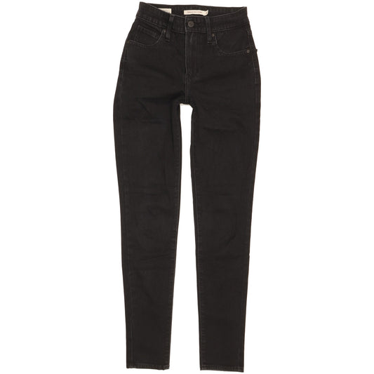 Levi's 721 Women Black Skinny Slim Stretch Jeans W23 L28