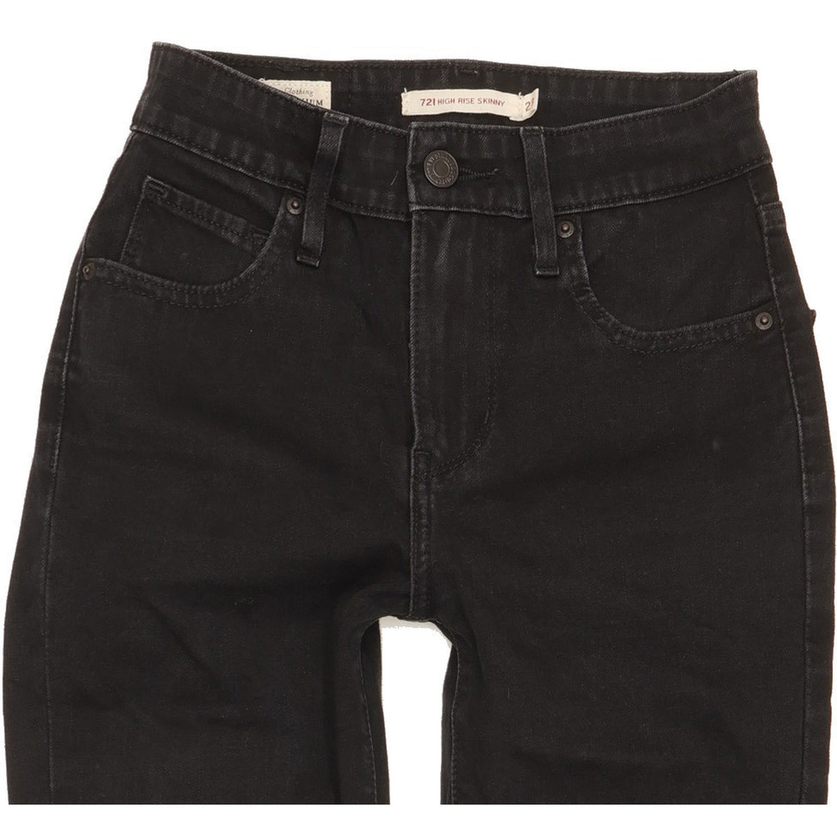 Levi's 721 Women Black Skinny Slim Stretch Jeans W23 L28