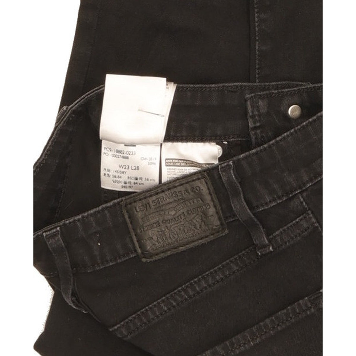 Levi's 721 Women Black Skinny Slim Stretch Jeans W23 L28
