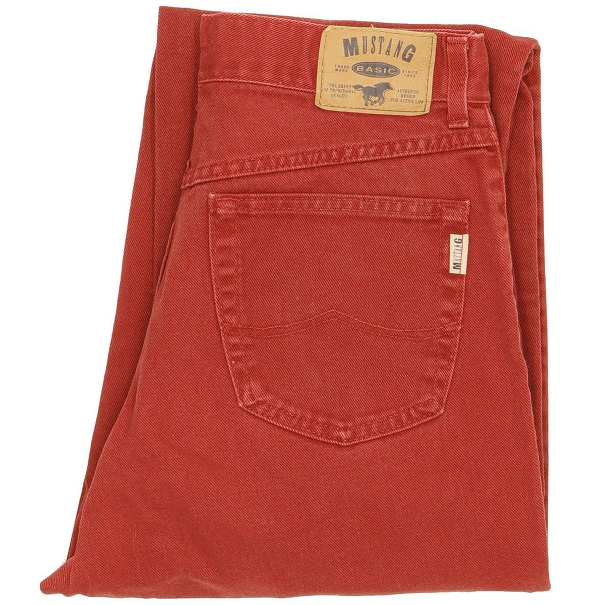 Mustang Men Red Tapered Relaxed Jeans W31 L33
