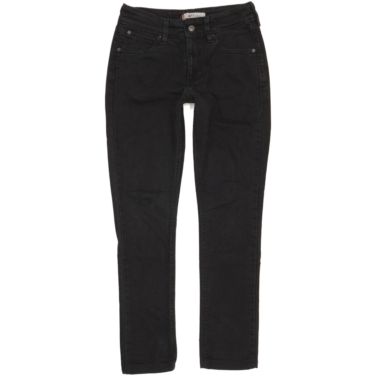 Levi's 471 Men Black Straight Slim Jeans W29 L30