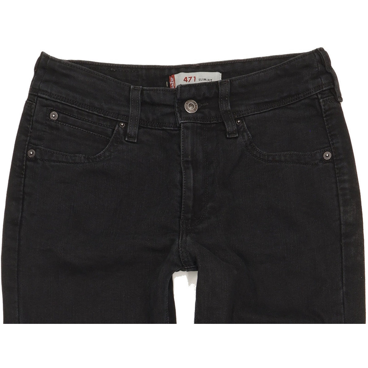 Levi's 471 Men Black Straight Slim Jeans W29 L30