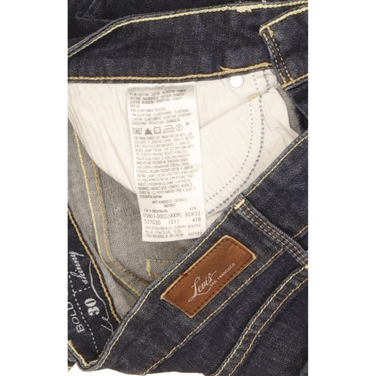 Levi's Bold Curve Women Blue Skinny Slim Stretch Jeans W30 L30