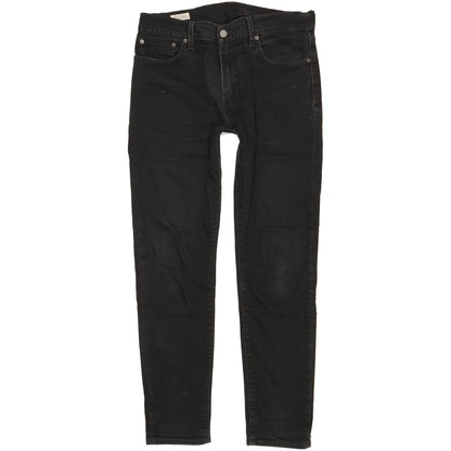 Levi's 512 Men Black Tapered Slim Stretch Jeans W32 L31