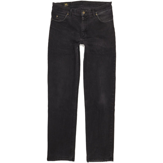 Lee Brooklyn Men Black Straight Regular Stretch Jeans W33 L34