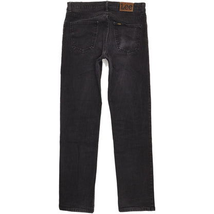 Lee Brooklyn Men Black Straight Regular Stretch Jeans W33 L34