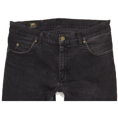 Lee Brooklyn Men Black Straight Regular Stretch Jeans W33 L34