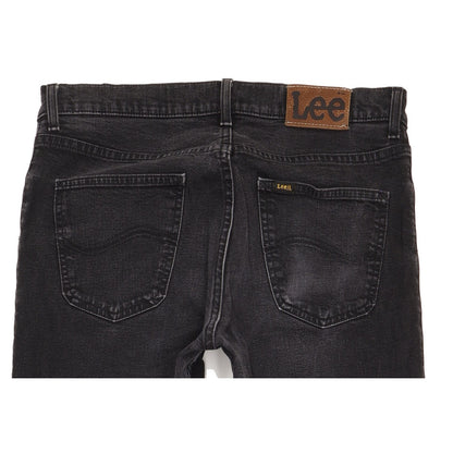 Lee Brooklyn Men Black Straight Regular Stretch Jeans W33 L34
