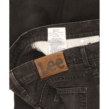 Lee Brooklyn Men Black Straight Regular Stretch Jeans W33 L34