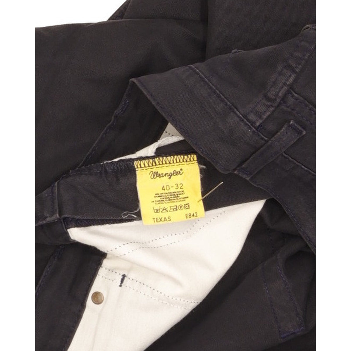 Wrangler Texas Men Navy Straight Regular Stretch Jeans W40 L31