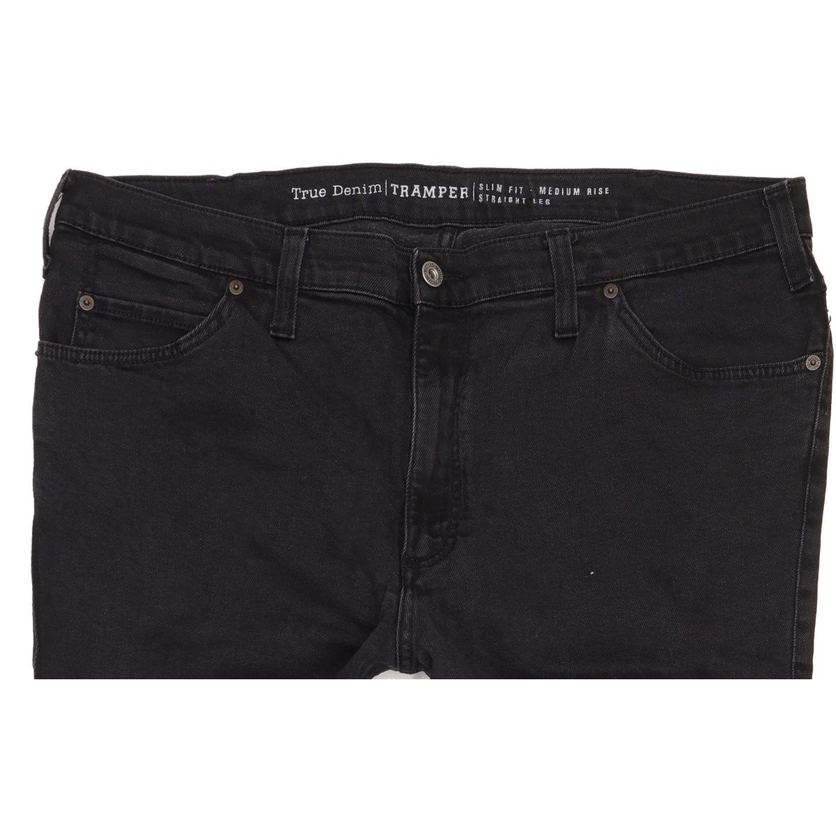 Mustang Tramper Men Black Straight Slim Stretch Jeans W40 L27