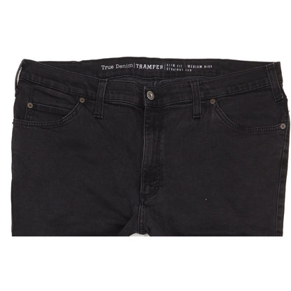 Mustang Tramper Men Black Straight Slim Stretch Jeans W40 L27