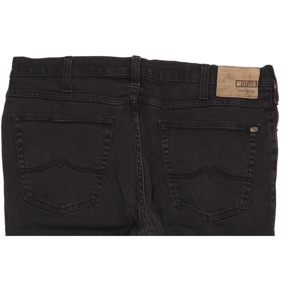 Mustang Tramper Men Black Straight Slim Stretch Jeans W40 L27
