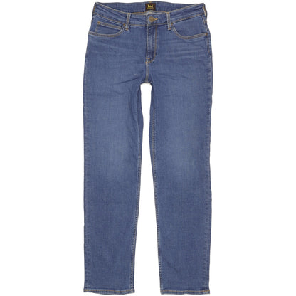 Lee Marion Women Blue Straight Regular Stretch Jeans W30 L30