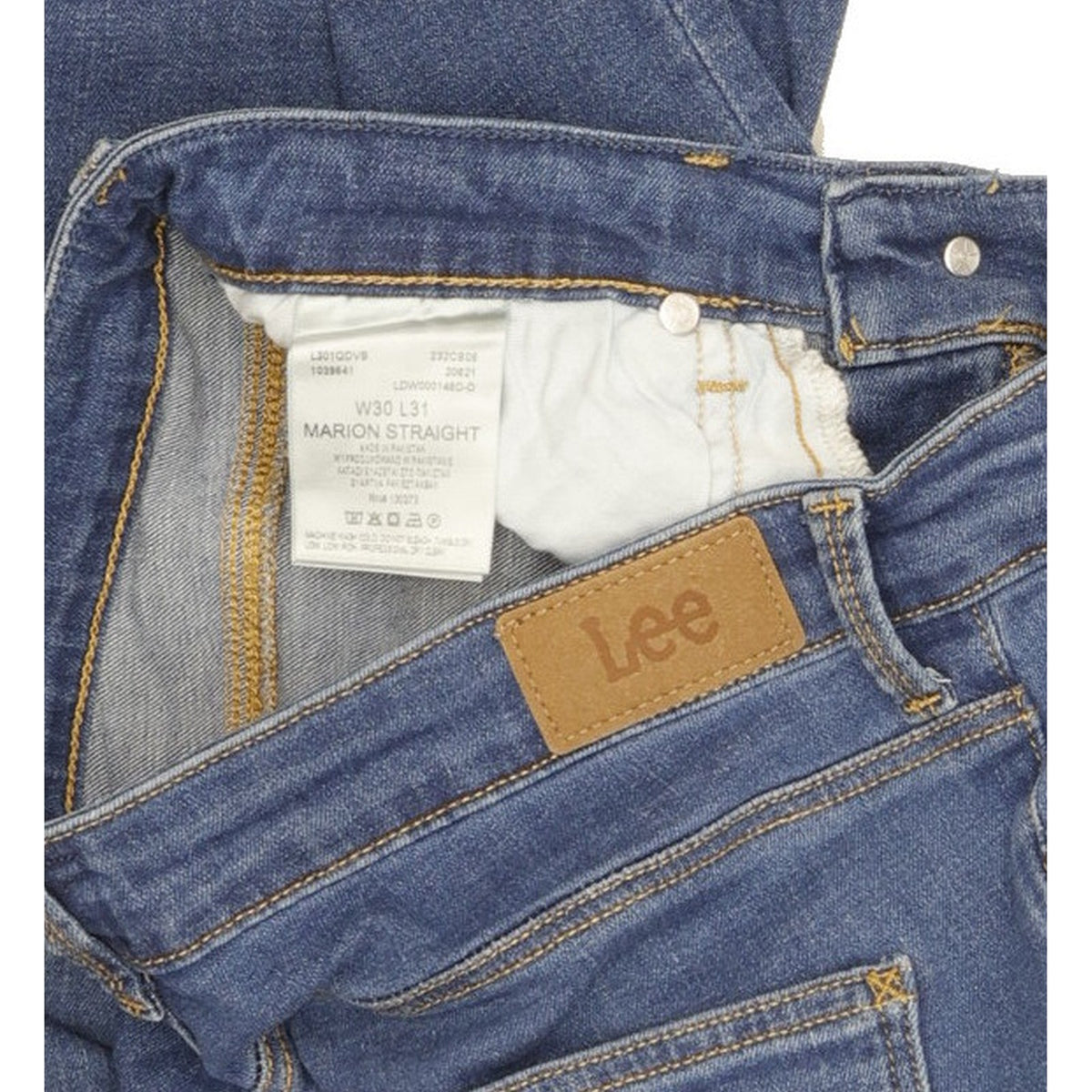 Lee Marion Women Blue Straight Regular Stretch Jeans W30 L30