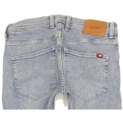 Mustang Oregon Men Blue Straight Slim Stretch Jeans W31 L31